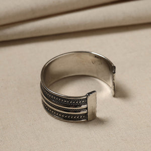 Antique Finish Oxidised German Silver Bangle / Cuff Bracelet (Adjustable)