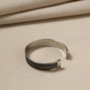 Antique Finish Oxidised German Silver Bangle / Cuff Bracelet (Adjustable)