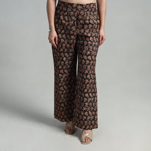 Black - Block Printed Cotton Pedana Kalamkari Palazzo 08