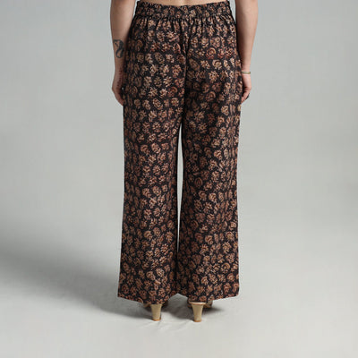 Black - Block Printed Cotton Pedana Kalamkari Palazzo 08