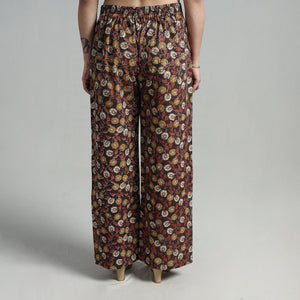 Black - Block Printed Cotton Pedana Kalamkari Palazzo 05