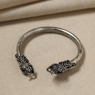 Antique Finish Oxidised German Silver Kada / Bangle (Adjustable)