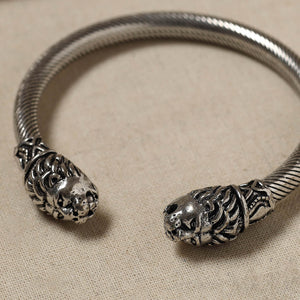 Antique Finish Oxidised German Silver Kada / Bangle (Adjustable)