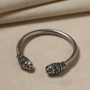 Antique Finish Oxidised German Silver Kada / Bangle (Adjustable)