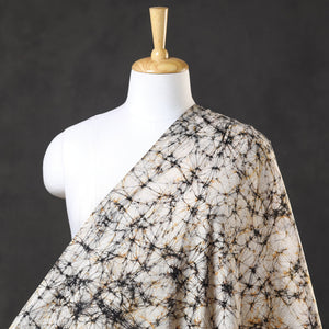 Beige - Pure Cotton Hand Batik Print Fabric 01