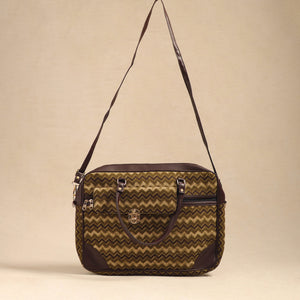Brown - Handcrafted Printed Laptop Bag 14