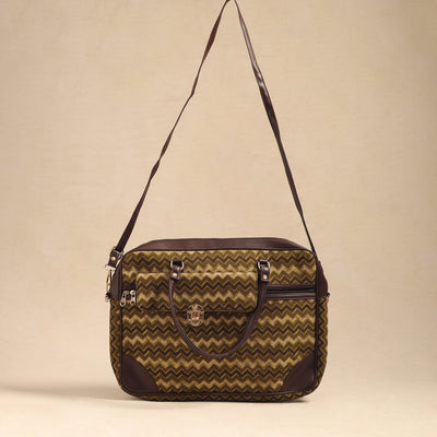 Brown - Handcrafted Printed Laptop Bag 14