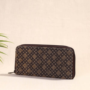 Brown - Handcrafted Block Printed Fabric Clutch Wallet