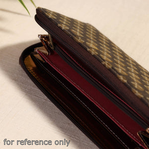 Brown - Handcrafted Block Printed Fabric Clutch Wallet