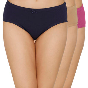 Inner Elastic Full Coverage Mid Rise Hipster Panty (Pack of 3)