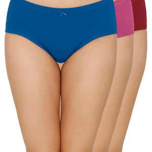 Inner Elastic Full Coverage Mid Rise Hipster Panty (Pack of 3)