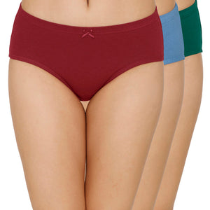 Inner Elastic Full Coverage Mid Rise Hipster Panty (Pack of 3)