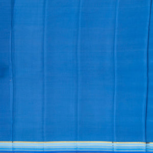 Sky Blue Mysore Plain Crepe Silk Saree With Blue Border
