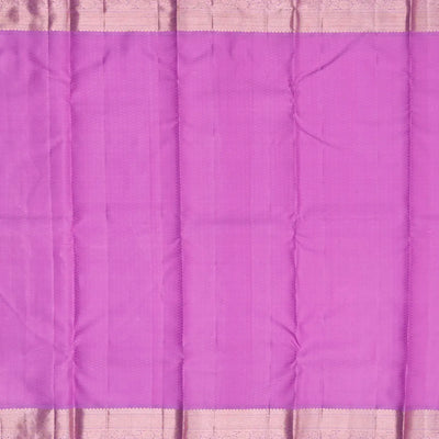 Mango Yellow Handloom Kanchipuram Korvai Silk Saree With Floral Motifs