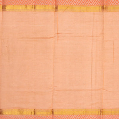 Taupe Handloom Chirala Silk Cotton Saree With Printed Floral Motifs