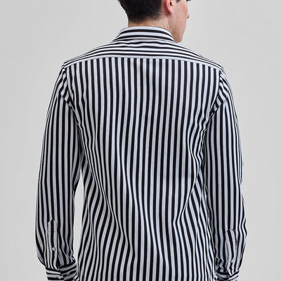 Black Stripes Slim Fit Shirt