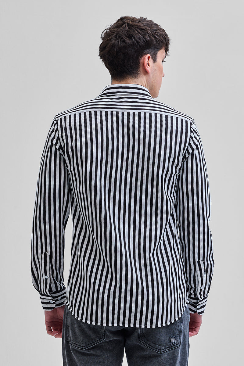 Black Stripes Slim Fit Shirt