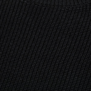 Black Fisherman Knit Sweater