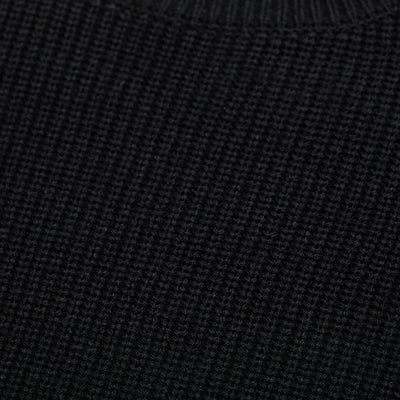 Black Fisherman Knit Sweater