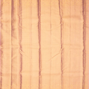 Baby Pink Handloom Kanchipuram Tissue Silk Saree With Floral Motifs