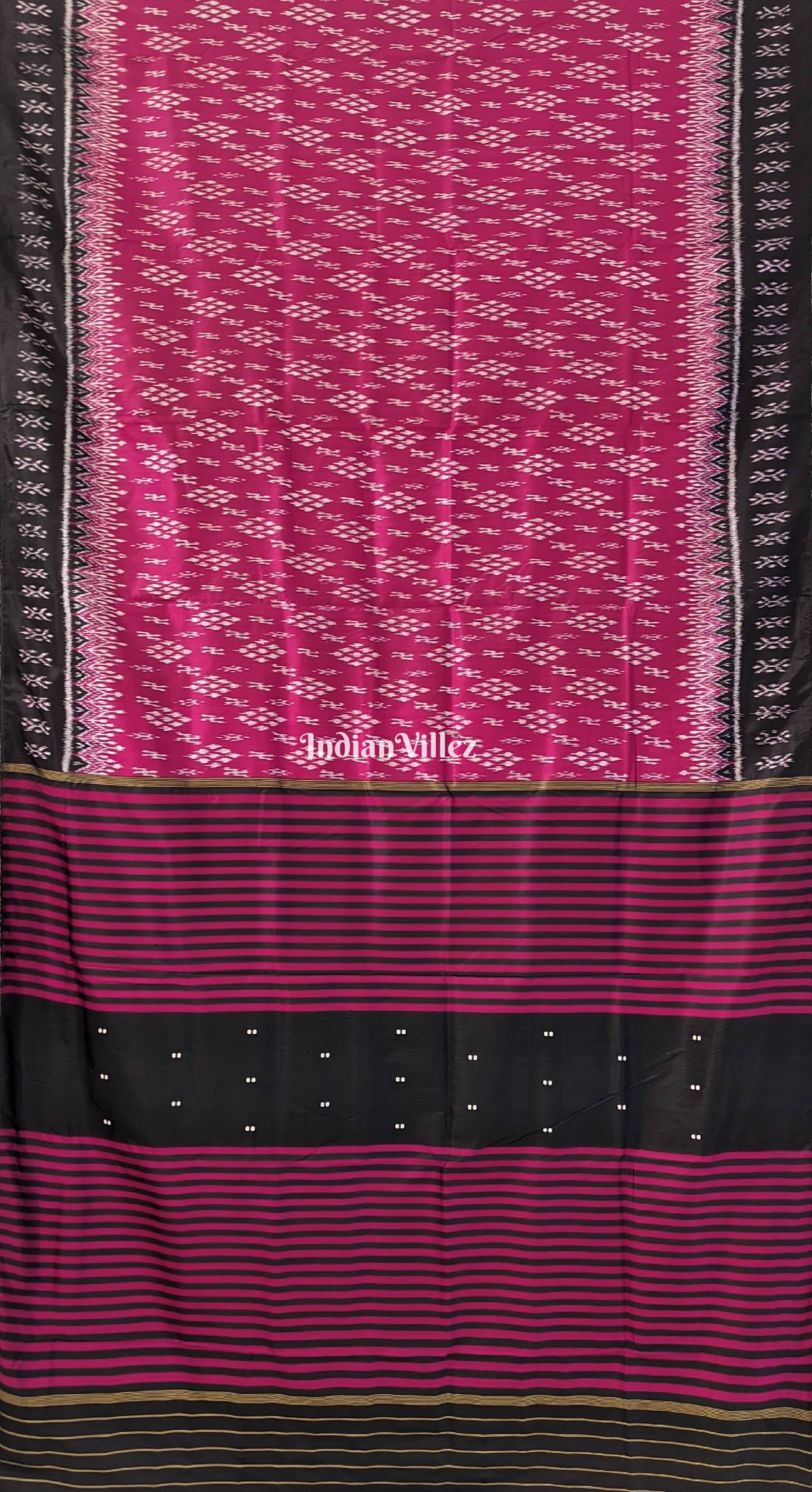 Magenta Odisha Ikat  Contemporary Silk Saree