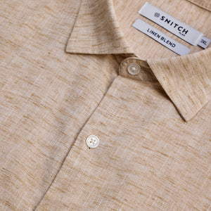 Beige Linen Blend Shirt