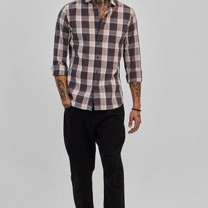 Grey Checks Slim Fit Shirt