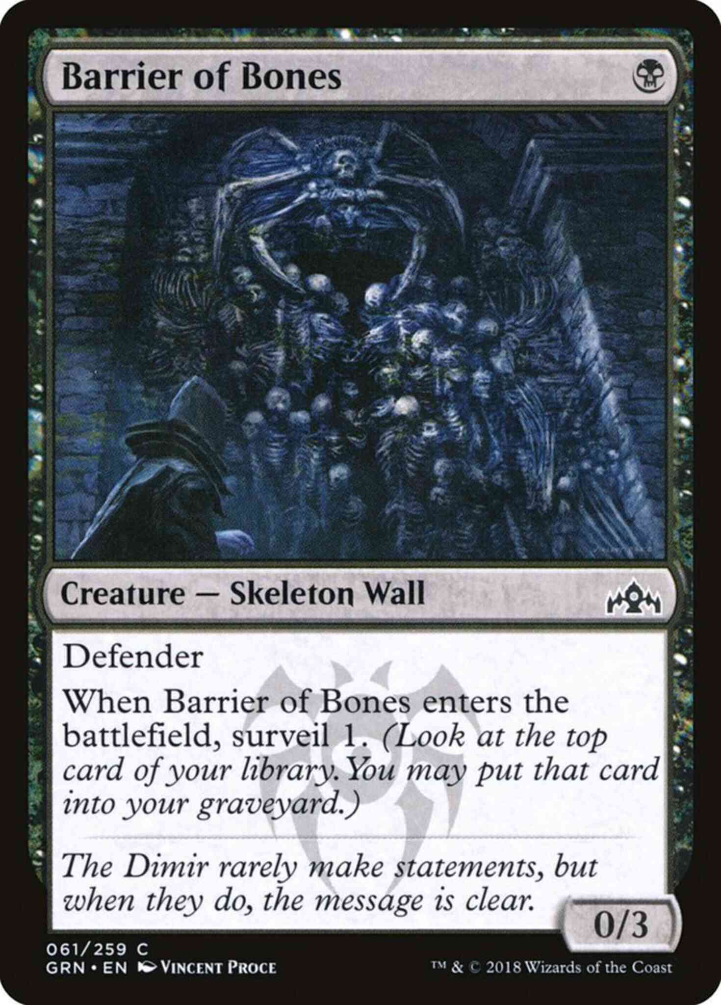 Barrier of Bones [61] [Guilds of Ravnica] [Non-Foil]