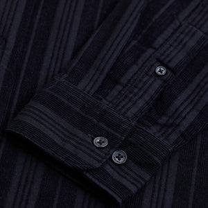 Black Corduroy Slim Fit Shirt