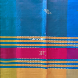 Multicolored Handwoven Soft Silk Saree