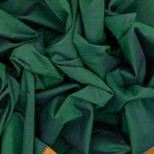 Sea Green Mangalagiri Cotton Saree With Stripes & Zari Border