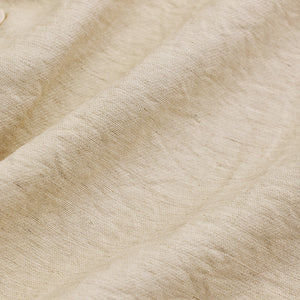 Beige Box Fit Linen Blend Shirt