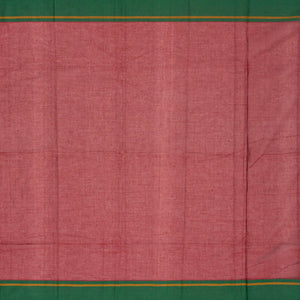 Crimson Woven Chettinad Cotton Saree With Star Buttas