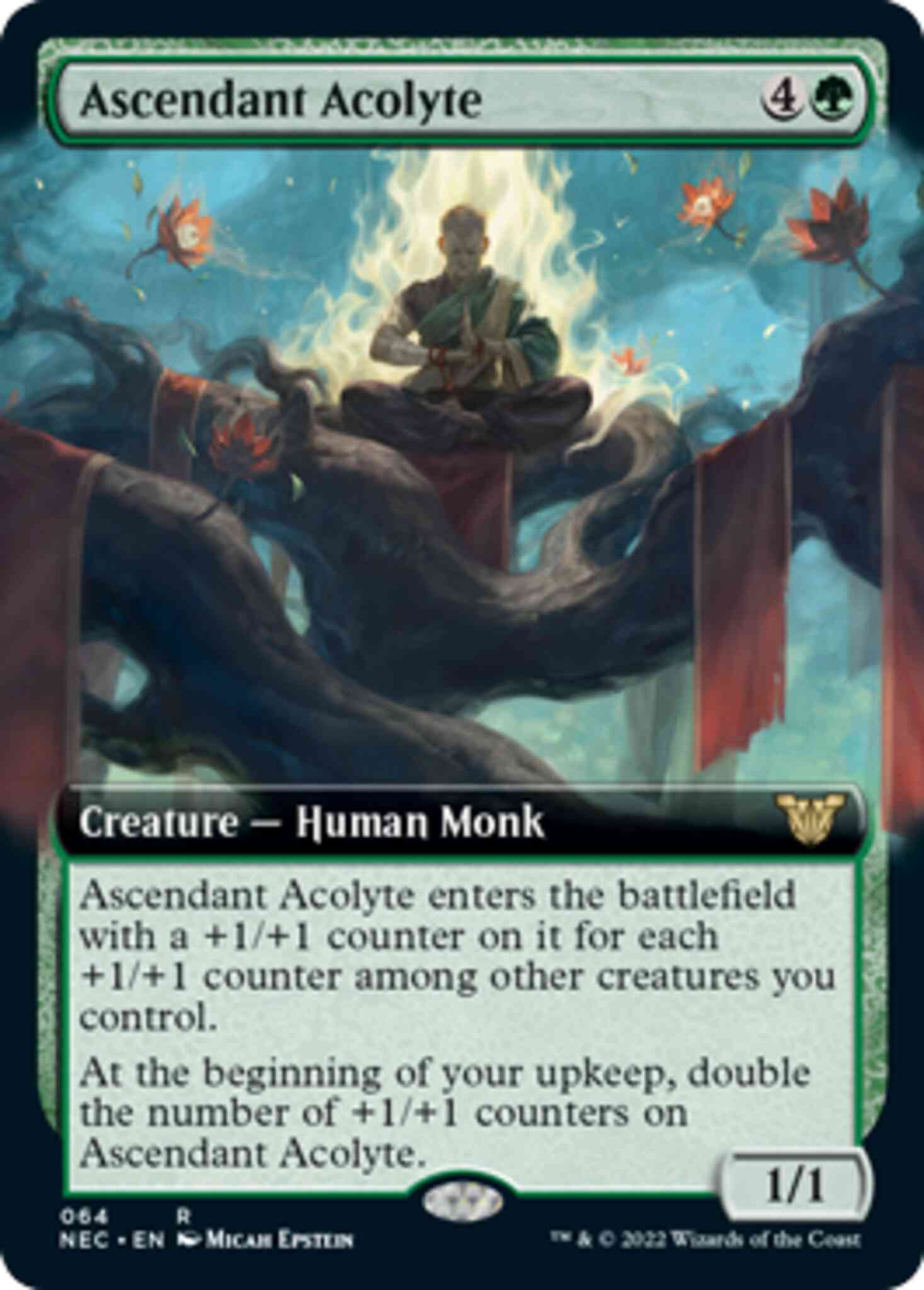 Ascendant Acolyte [64] [Extended Art] [Kamigawa: Neon Dynasty: Commander] [Non-Foil]