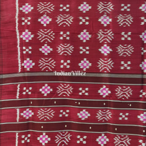 Dark Maroon Pasapali Contemporary Silk Saree