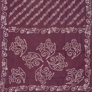 Lilac Sungudi Cotton Saree With Tie & Dye Floral Motifs