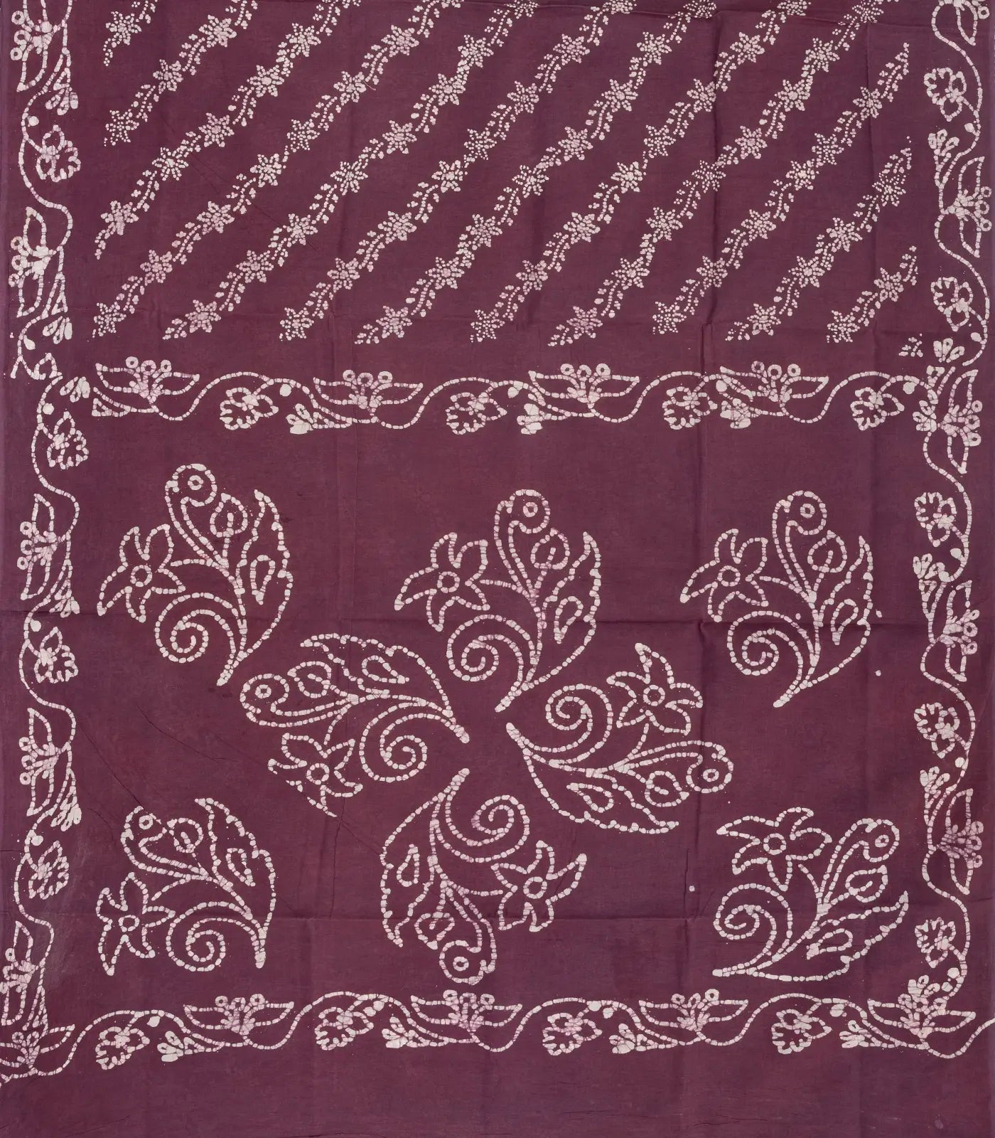 Lilac Sungudi Cotton Saree With Tie & Dye Floral Motifs