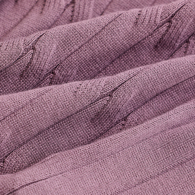 Mauve Knitted Polo T-Shirt