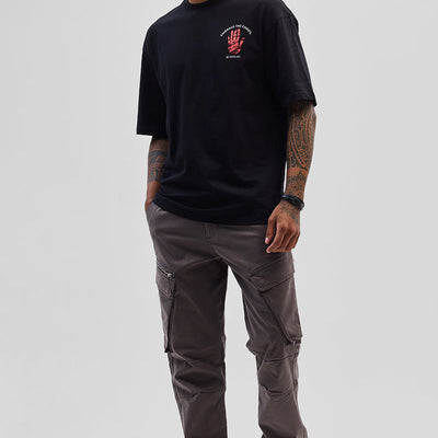 Chaos Black Oversized Fit T-Shirt