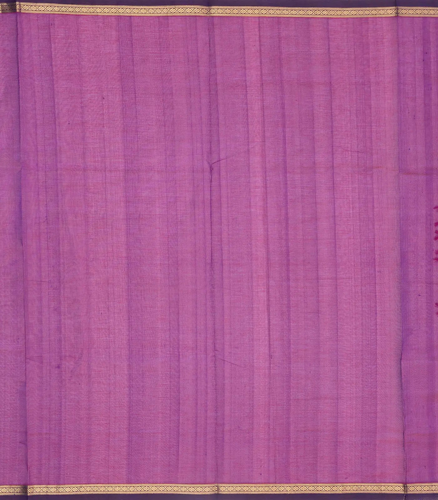 Purple Handloom Silk Cotton Saree With Deer Buttas