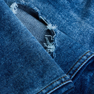 Blue Distressed Skinny Fit Jeans