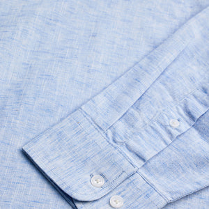 Light Blue Linen Blend Shirt
