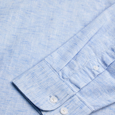 Light Blue Linen Blend Shirt