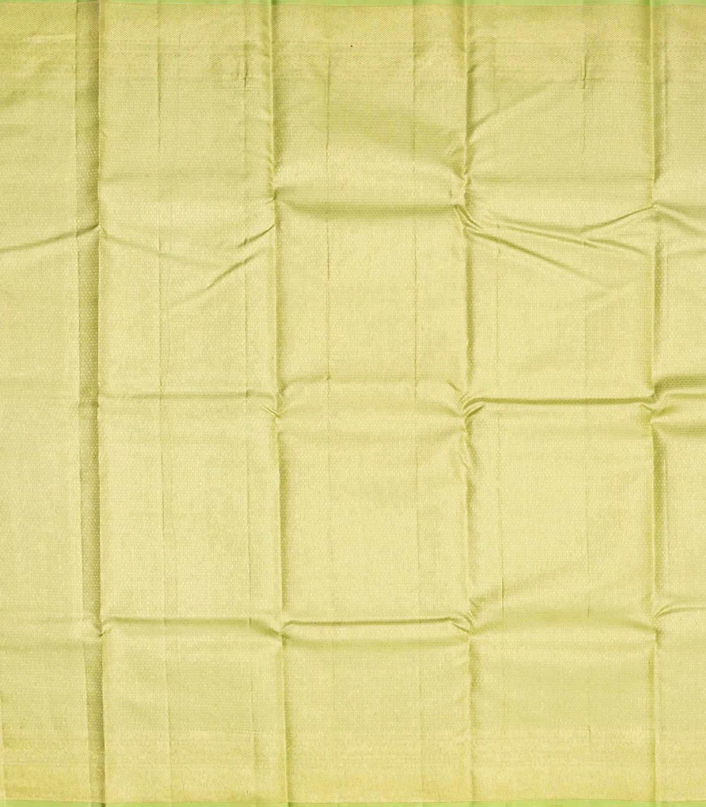 Cardamom Green Handloom Kanchipuram Silk Saree With Stripes & Floral Motifs