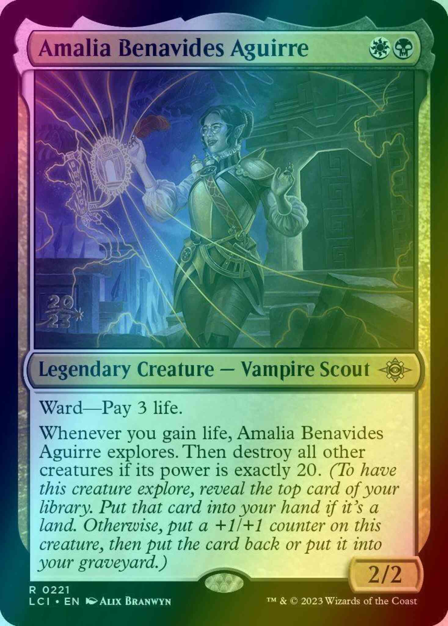 Amalia Benavides Aguirre [221s] [Prerelease] [The Lost Caverns of Ixalan: Promos] [Foil]