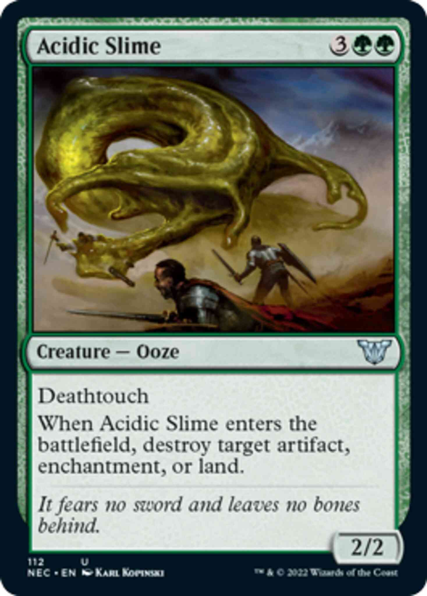 Acidic Slime [112] [Kamigawa: Neon Dynasty: Commander] [Non-Foil]