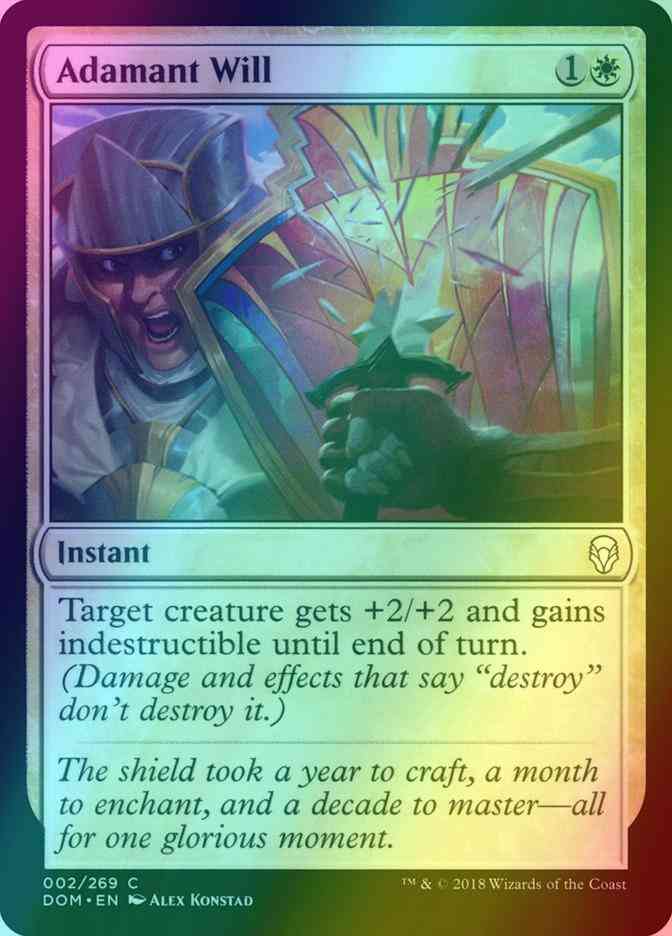 Adamant Will [2] [Dominaria] [Foil]