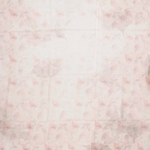 Light Peach Handloom Linen Saree With Printed Flowers