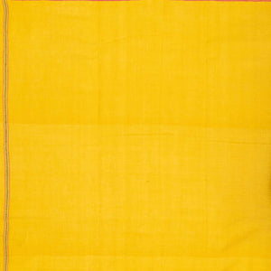 Mustard Handloom Bhujodi Cotton Saree With Buttas