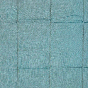 Steel Blue Woven Tussar Silk Saree With Chevron Stripes-Steel Blue